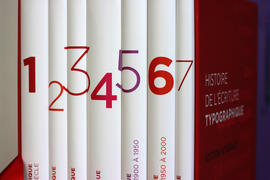 Coffret + jaquettes pour la collection Histoire de l'écriture typographique